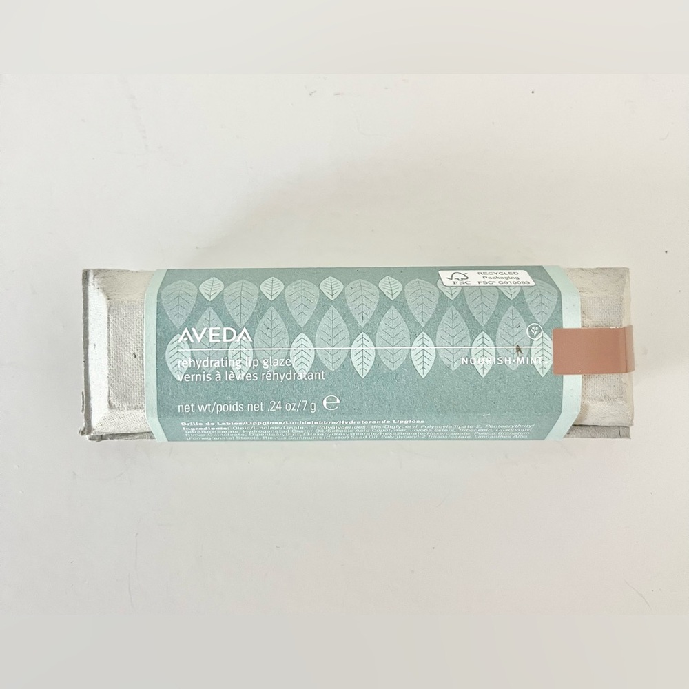 NWT Aveda Nourish Mint Lip Gloss 921 Honeytree Rehydration Glaze